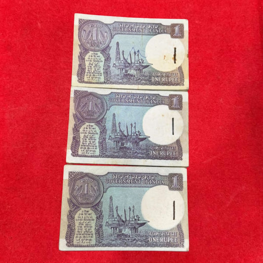 R1 Note 3 Packet Set – Same Serial 154401 | R. N. Malhotra & S. Venkitaramanan | Rare Matching Serial - Collection Bazzar