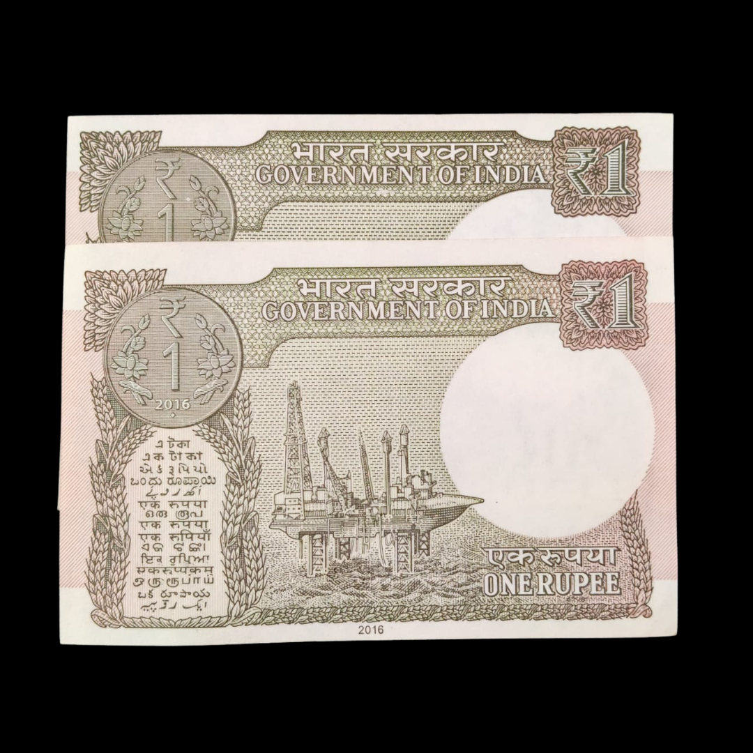 Rs 1 Note Set of 2 Step Number Telescopic & NonTelescopic Rare 757677’181920 - Collection Bazzar