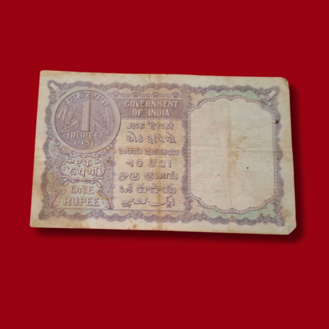 Rs 1 Note Year 1951 Finance Secretary H M Patel Collectible - Collection Bazzar