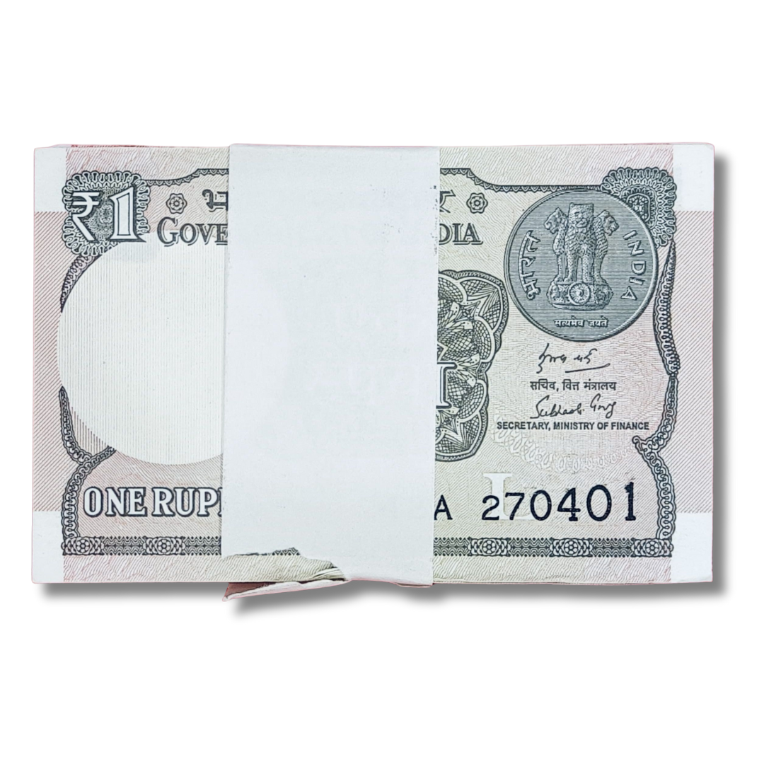 Rs 1 serial birthday 270401 april 27 unc condition - Collection Bazzar