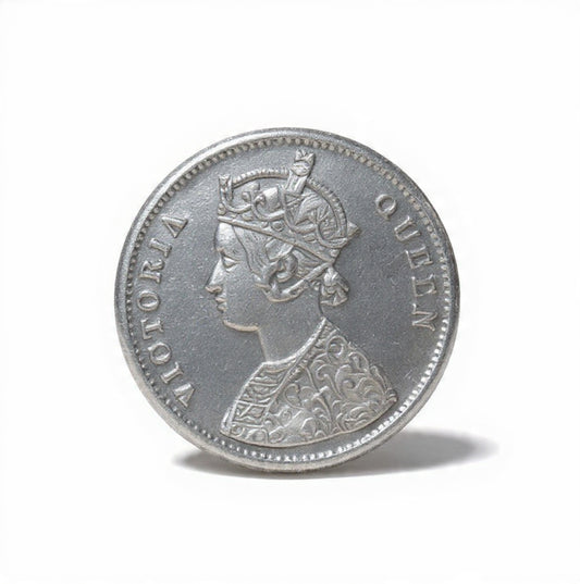 Rs 1 Silver Coin 1876 British India - Victoria Queen - Collection Bazzar