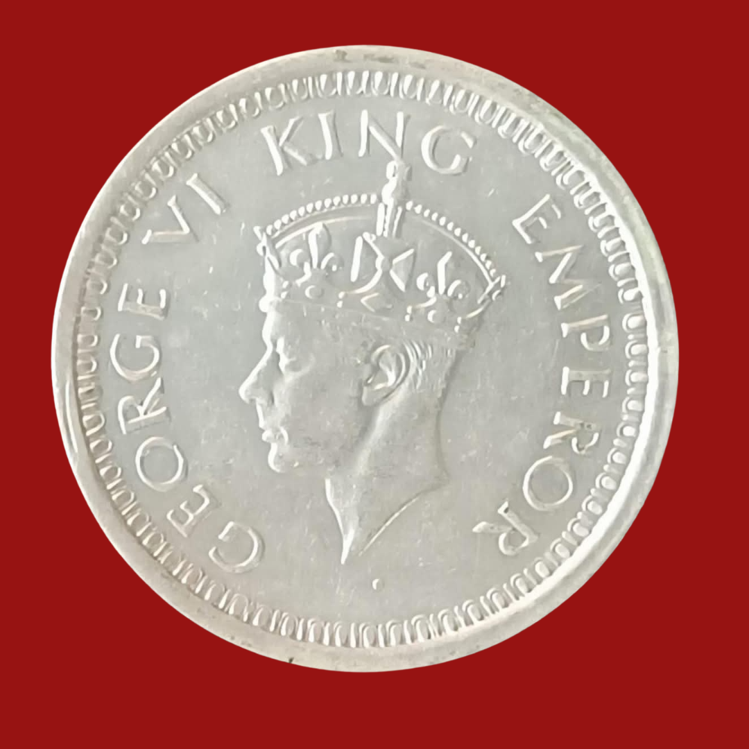 Rs 1 Silver Coin 1944 George VI King Emperor British India Coin Rare - Collection Bazzar