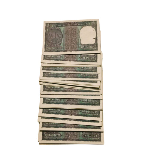 Rs 1 big coin lot 10 notes given for 500 finance secretary r n malhotra rare collectible - Collection Bazzar