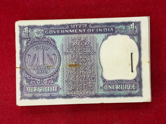Rs 1 big coin serial packet 283801 finance secretary Manmohan singh - Collection Bazzar