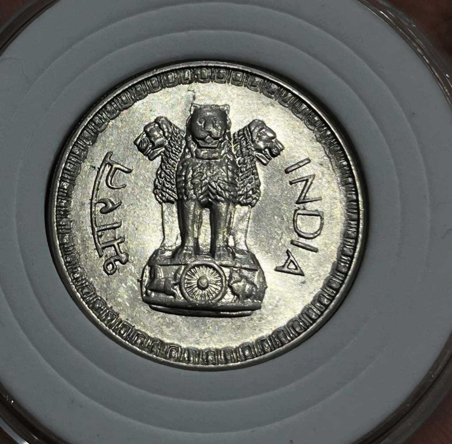 Rs 1 big dabbu coin wheat grow 1962 rare collectible - Collection Bazzar