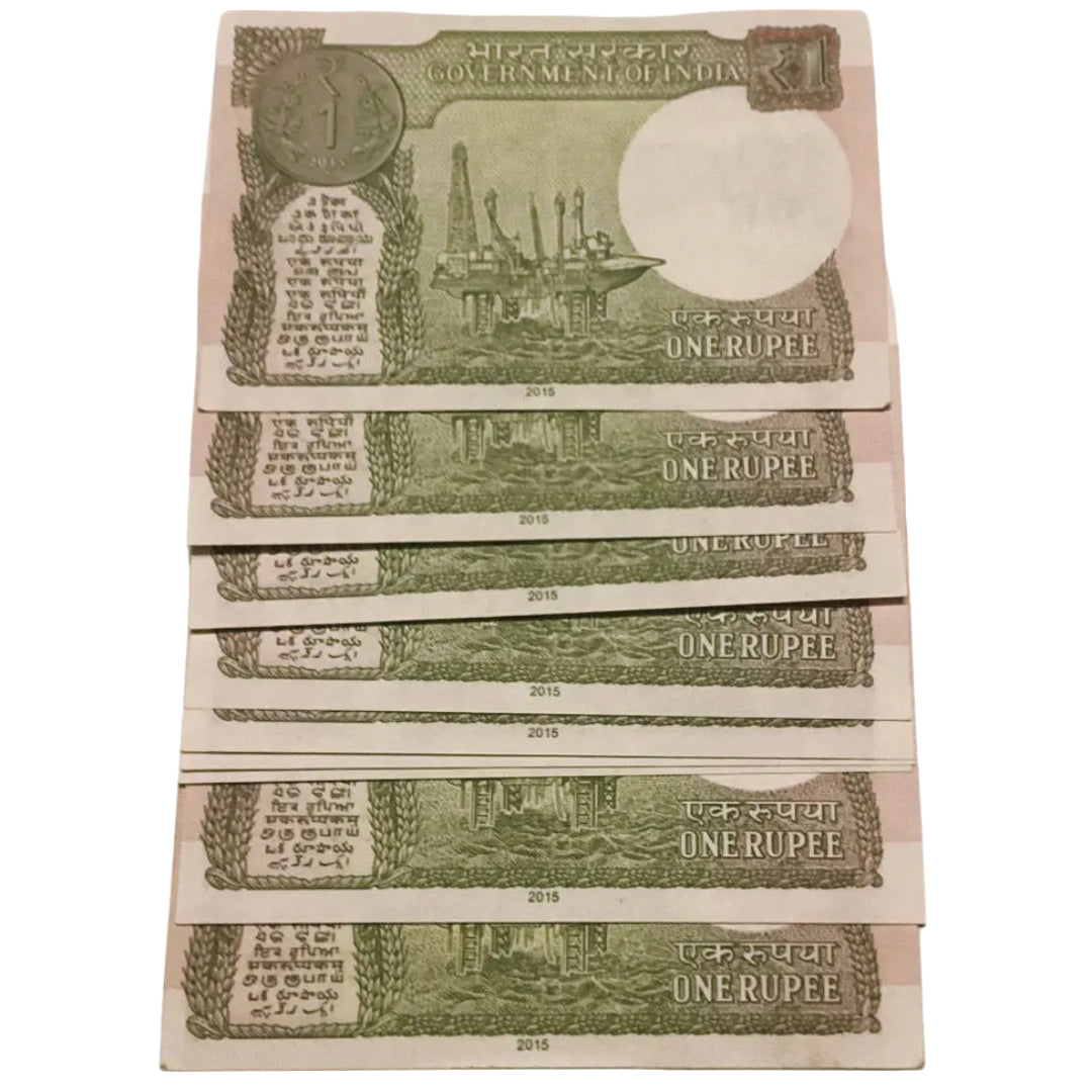 Rs 1 new fancy number set 777711 -777800 first prefix 00A 2015 YEAR hard to find rare - Collection Bazzar