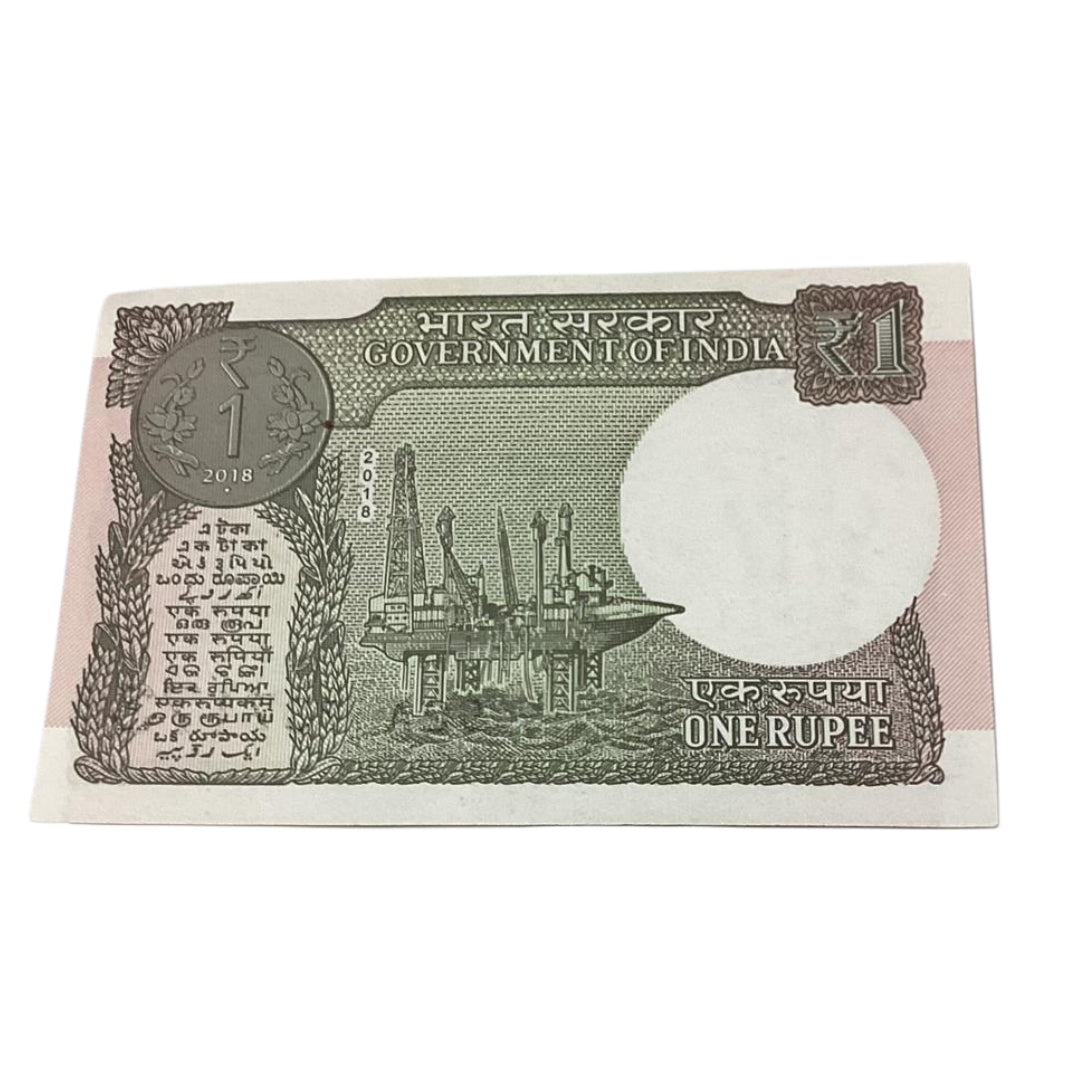 Rs 1 note 055555 all 5 type rare collectible - Collection Bazzar