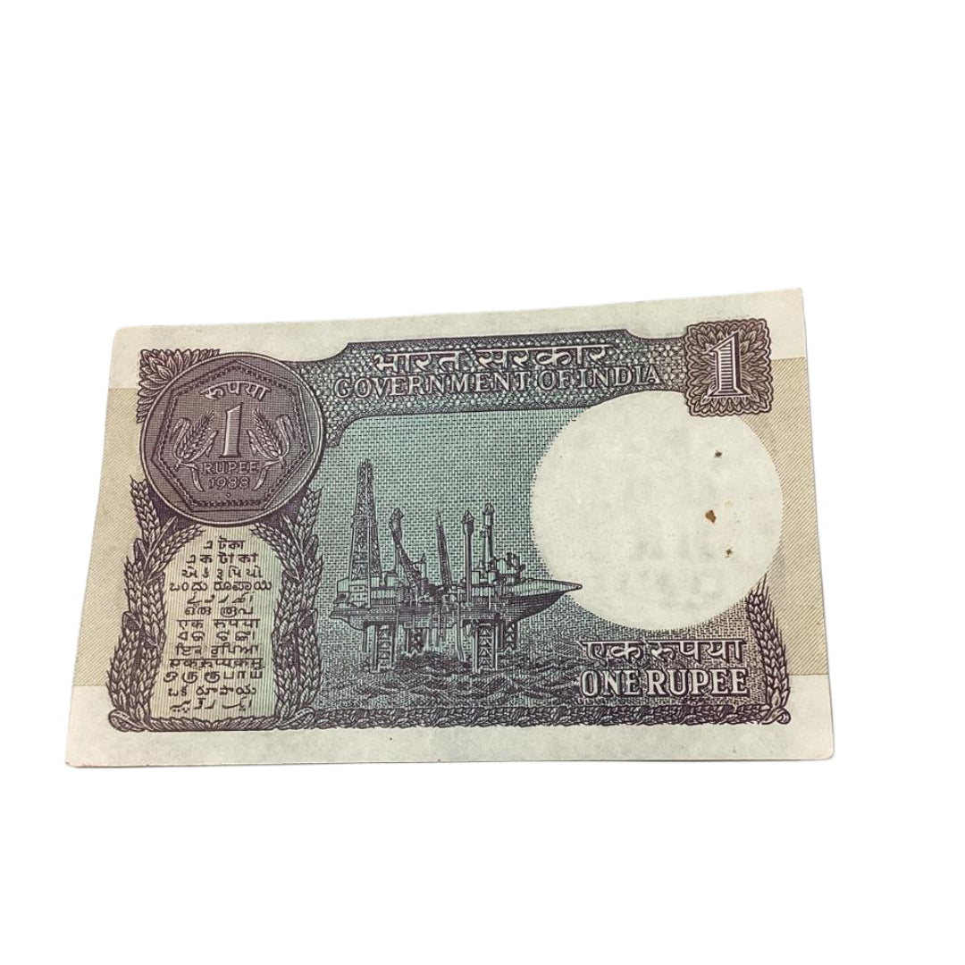 Rs 1 note 125786 ending 786 holy bismillah number finance secretary s vaikatraman rare collectible - Collection Bazzar