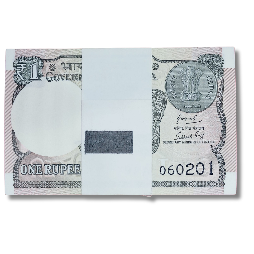 Rs 1 serial birthday packet 060201 february 6 unc condition - Collection Bazzar