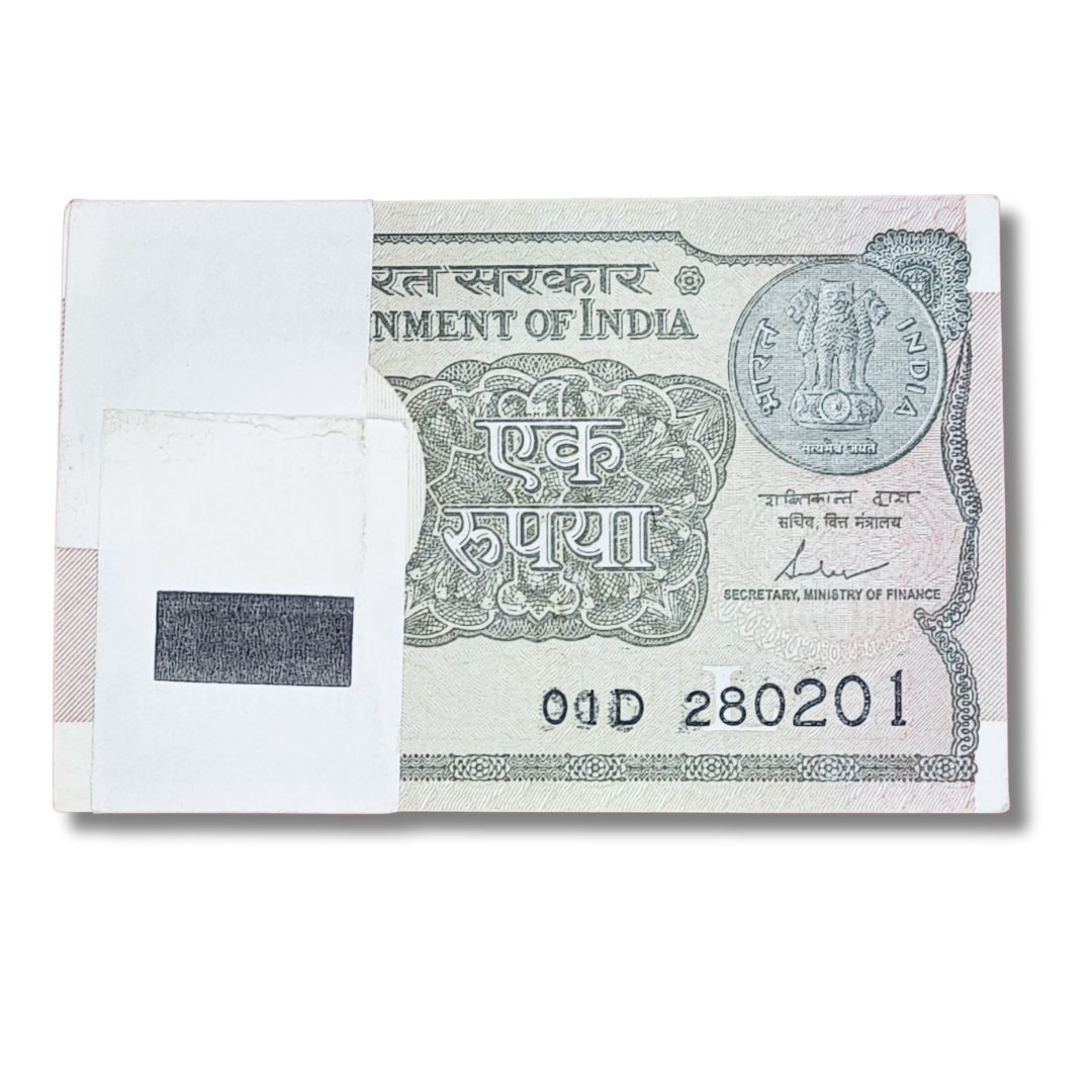 Rs 1 serial birthday packet 280201 february 28 unc condition - Collection Bazzar