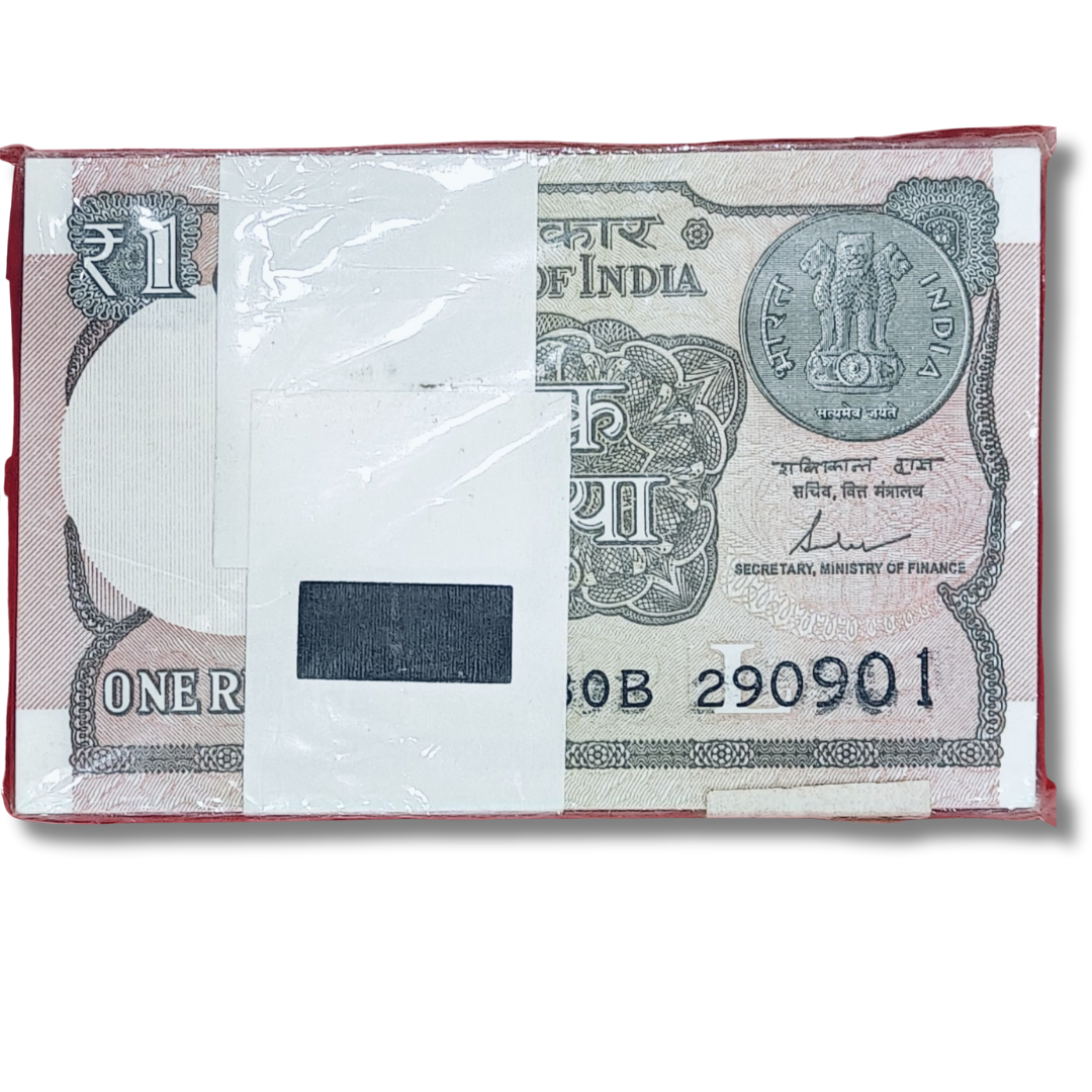 Rs 1 serial birthday packet 290901 September 29 unc condition - Collection Bazzar