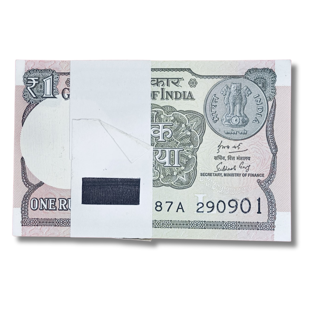 Rs 1 serial birthday packet 290901 September 29 unc condition - Collection Bazzar