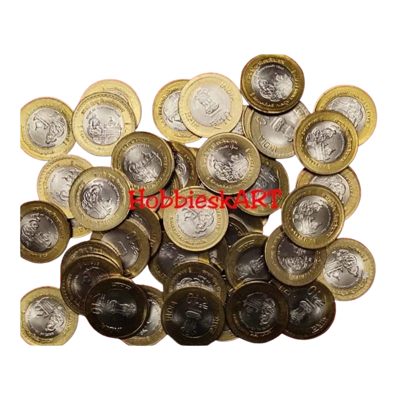 Rs 10 Coin Banaras Hindu University (Kashi Hindu Vishwavidyalaya) Centenary Year 2016 Commemorative Coin – Pack of 100 - Collection Bazzar
