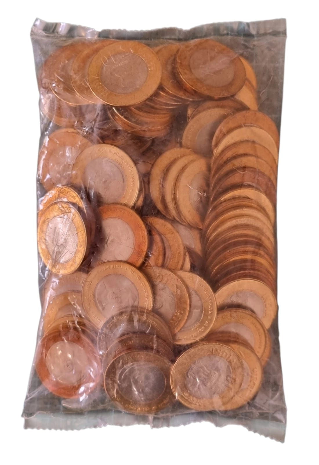 Rs 10 Coin Radhakrishnan MixMint 100 Coins Pouch Rare Collectible - Collection Bazzar