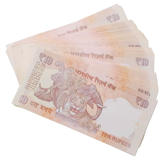 Rs 10 Mahatma Gandhi Note Ending 786 | Holy Number | 25 Notes Set | Rare Collectible - Collection Bazzar