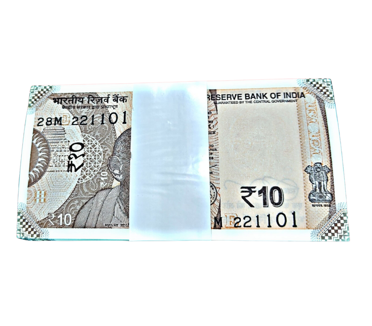 ₹10 Birthday And Anniversary Note Packet – Prefix 28M Serial 221101 | 22 November 2001 - Collection Bazzar