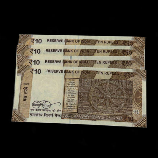 Rs 10 Note 444786 Fancy Triple 444786 Ending - Collection Bazzar