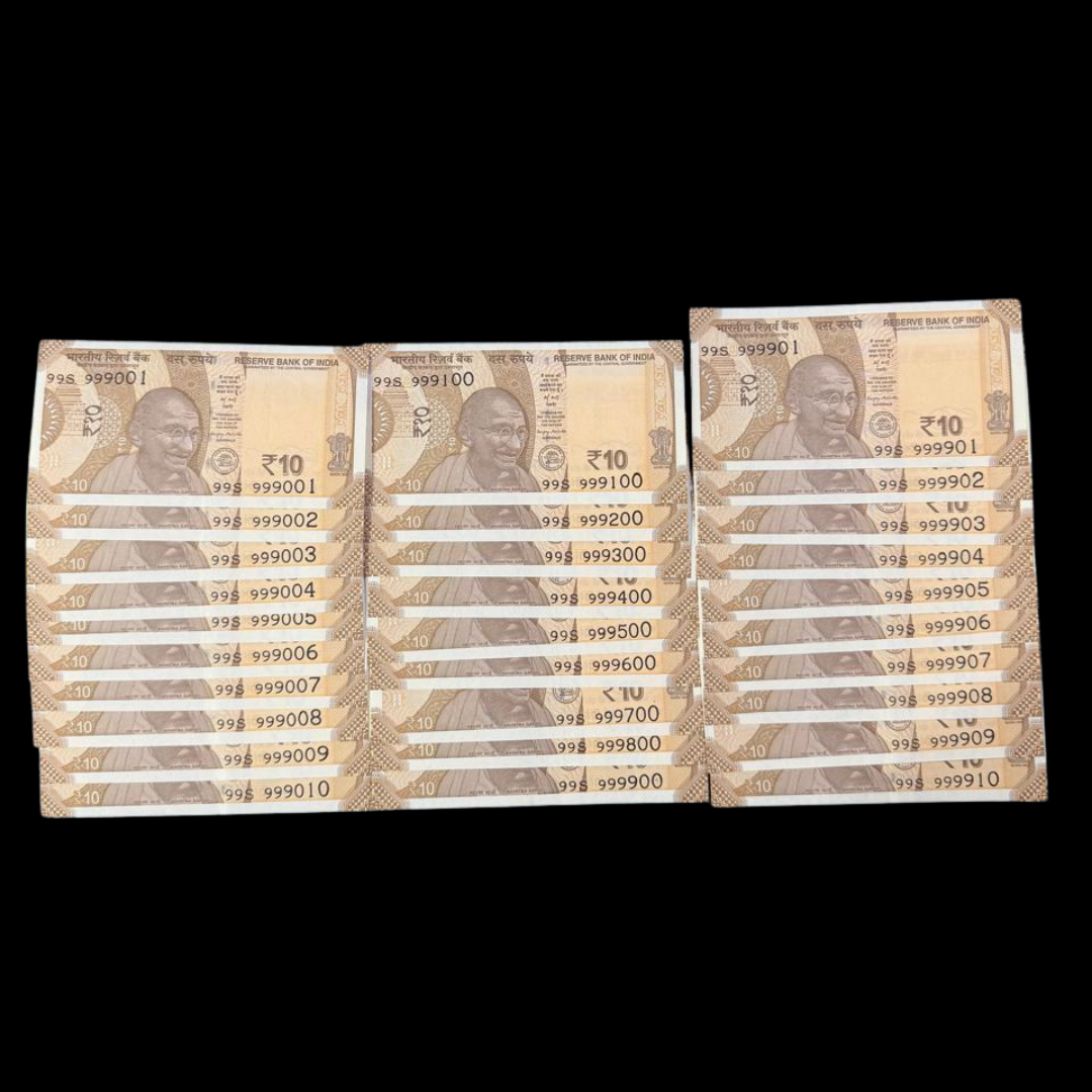Rs 10 Set of 29 Notes Starting With 9 (3 Sets Collection) Rare - Collection Bazzar