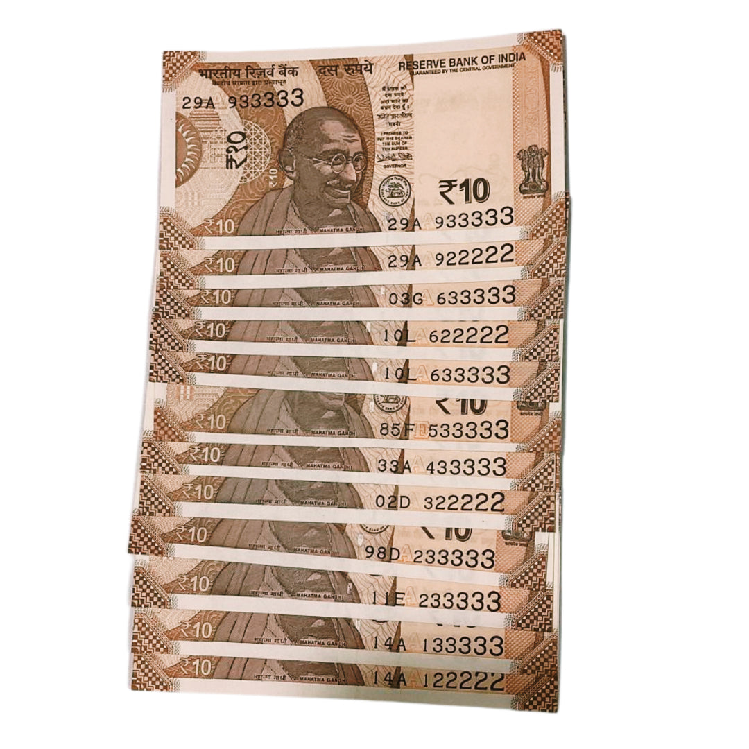 Rs 10 first number missing solid type numbers governor urjit patel rare collectible - Collection Bazzar