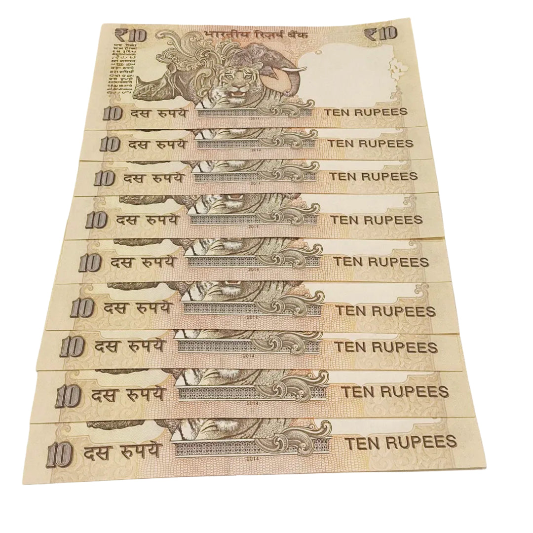 Rs 10 old note same prefix 30 D set 786110-786990 governor raghuram rajan rare collectible - Collection Bazzar