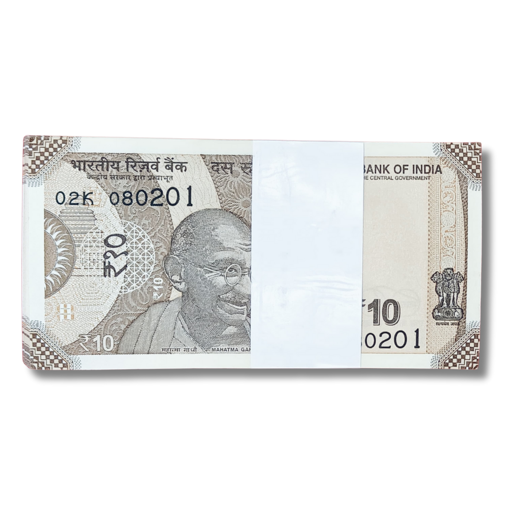 Rs 10 serial birthday packet 080201 february 8 unc condition - Collection Bazzar