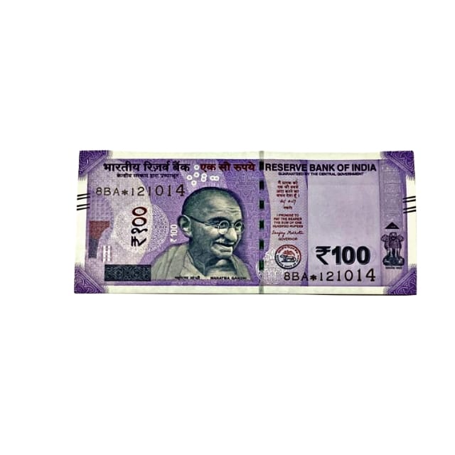 Rs 100 Birthday Date note 12.10.14 lucky & collectible indian currency - Collection Bazzar