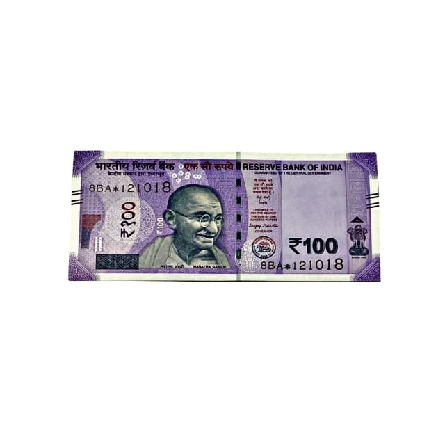 Rs 100 Birthday Date note 12.10.18 lucky & collectible indian currency - Collection Bazzar