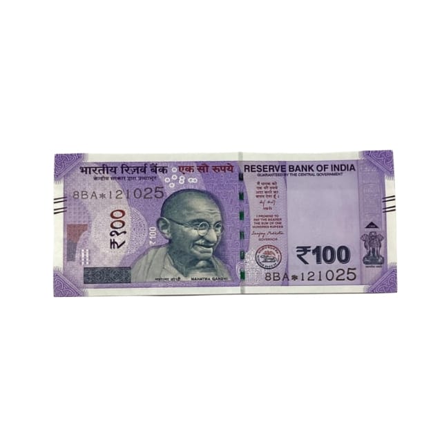 Rs 100 Birthday Date note 12.10.25 lucky & collectible indian currency - Collection Bazzar