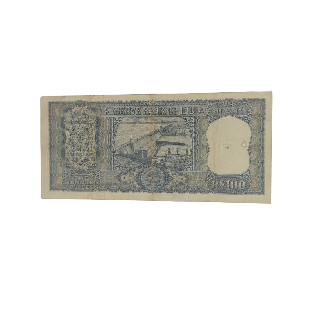 Rs 100 Diamond Issue Vintage Note - Serial AB 896809 LK JHA - Collection Bazzar