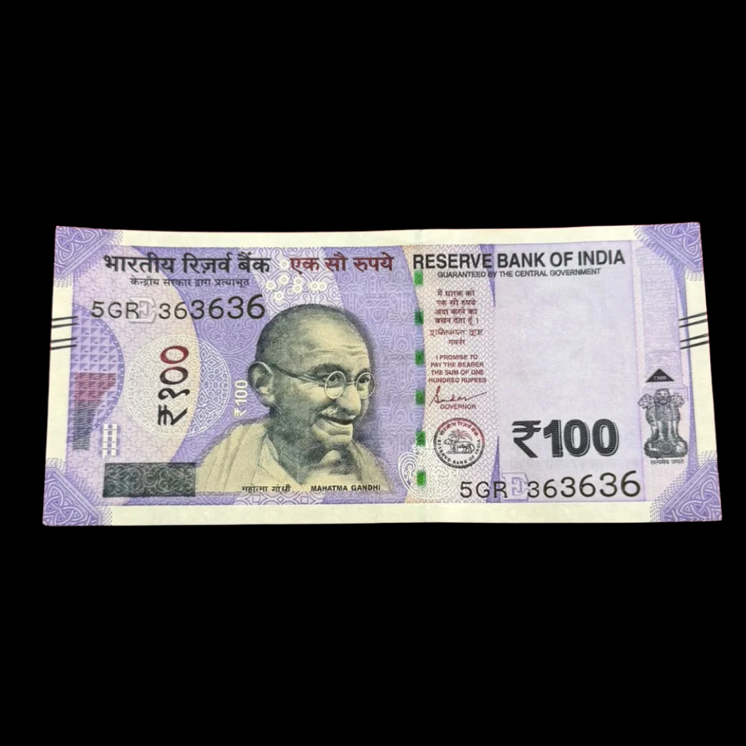 Rs 100 Note 363636 Tripling Number Fancy Rare Collectible - Collection Bazzar