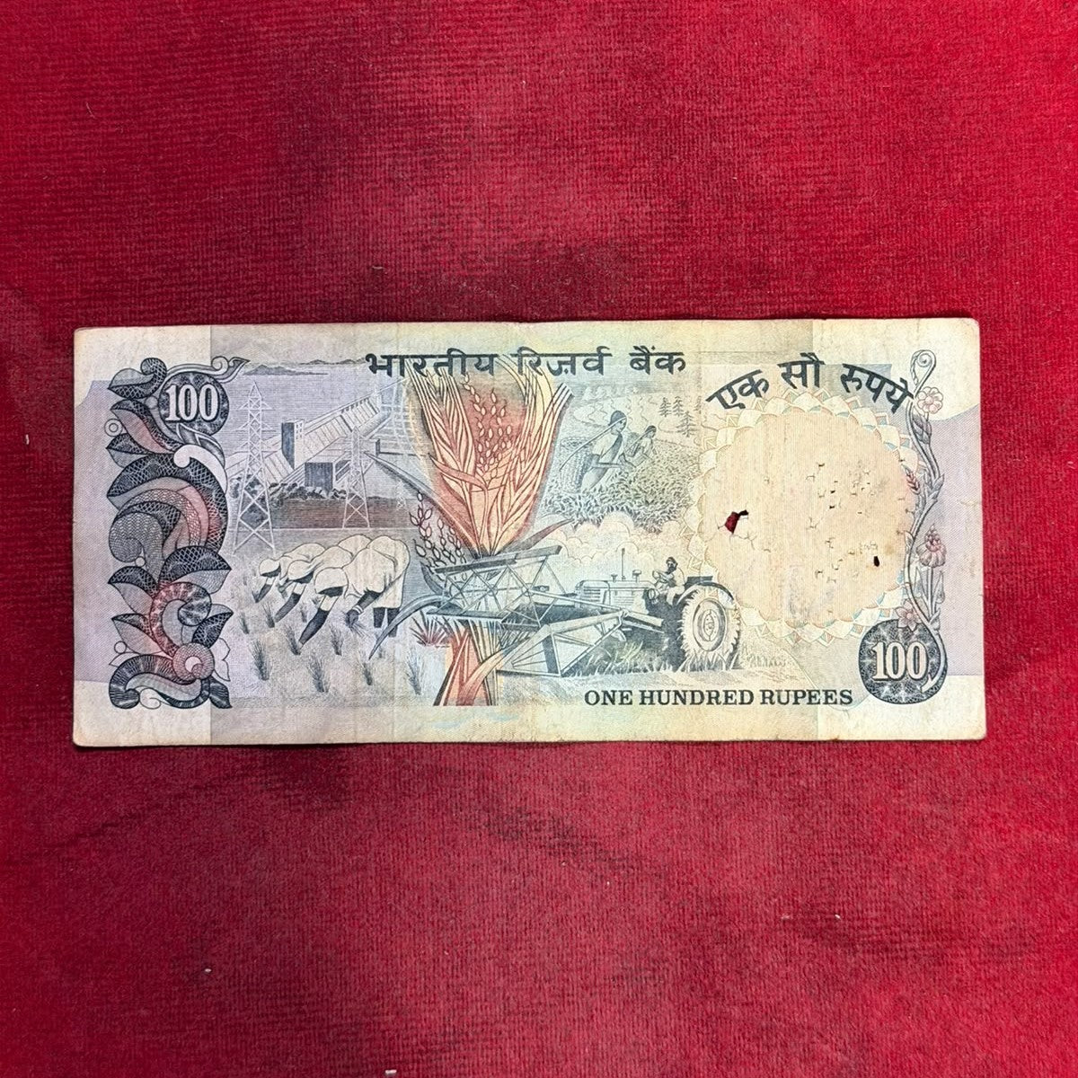 Rs 100 Old Grey Cobalt Birthday Anniversary Note 210304 RN Malhotra - Collection Bazzar