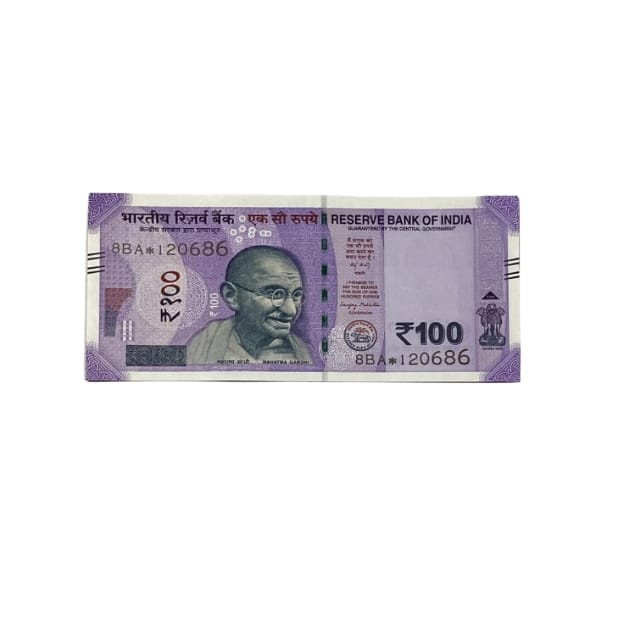 Rs 100 Birthday Date note 12.06.86 lucky & collectible indian currency - Collection Bazzar