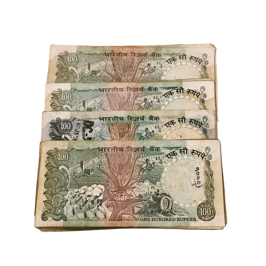 Rs 100 agriculture issue 10 notes governor c rangrajan rare collectible - Collection Bazzar