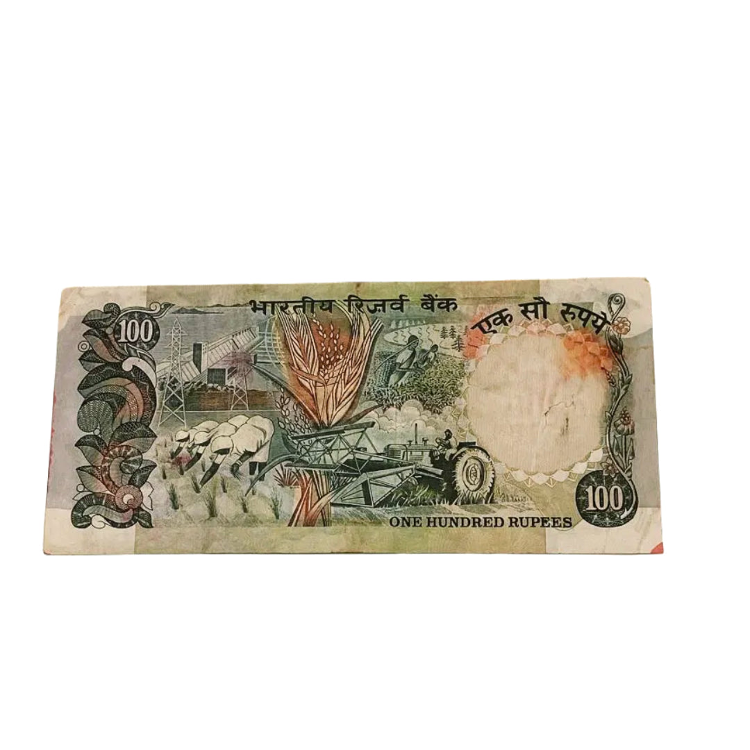 Rs 100 agriculture note 786663 starting 786 holy bismillah number governor r n malhotra rare collectible - Collection Bazzar