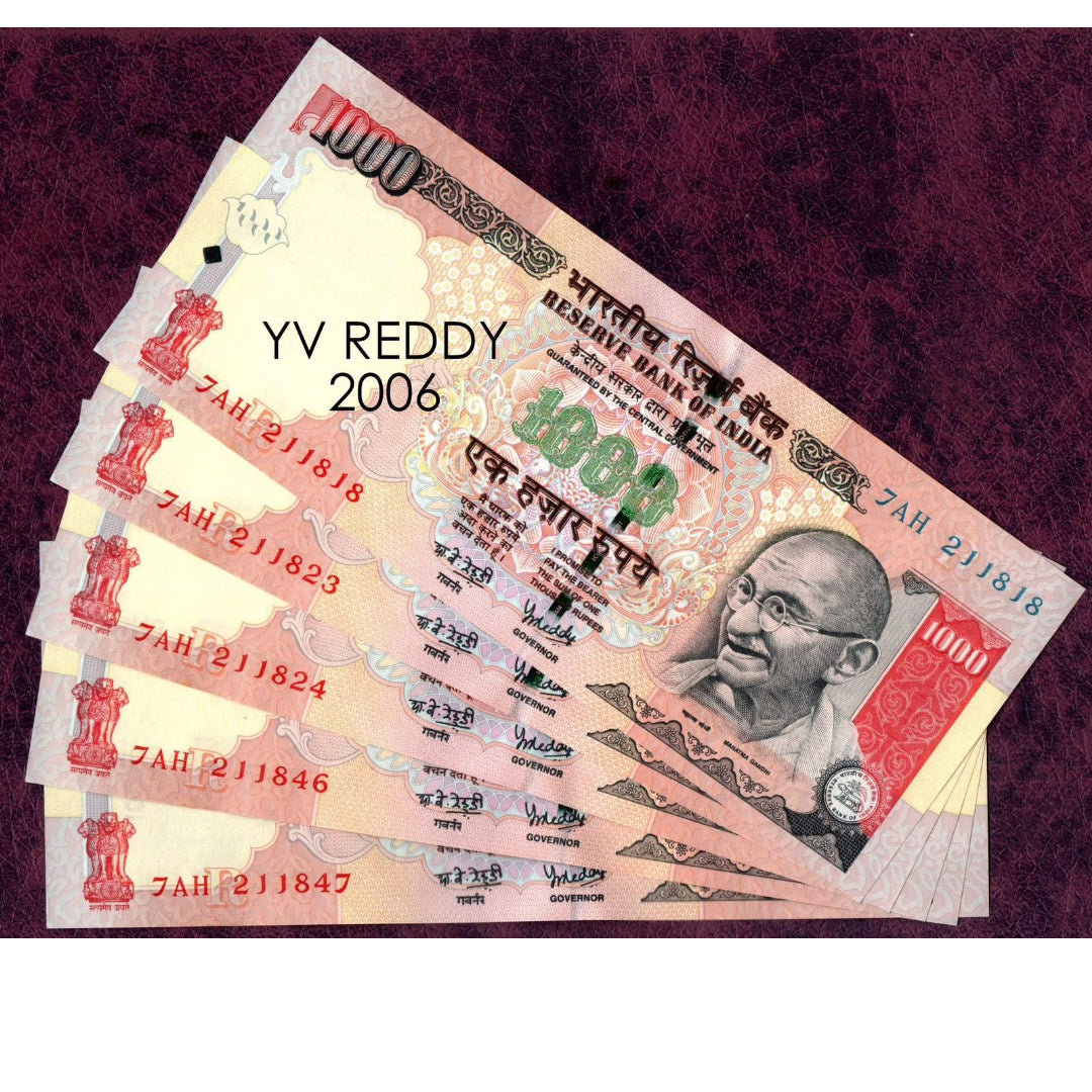Rs 1000 note year 2006 governor Y V reddy - Collection Bazzar