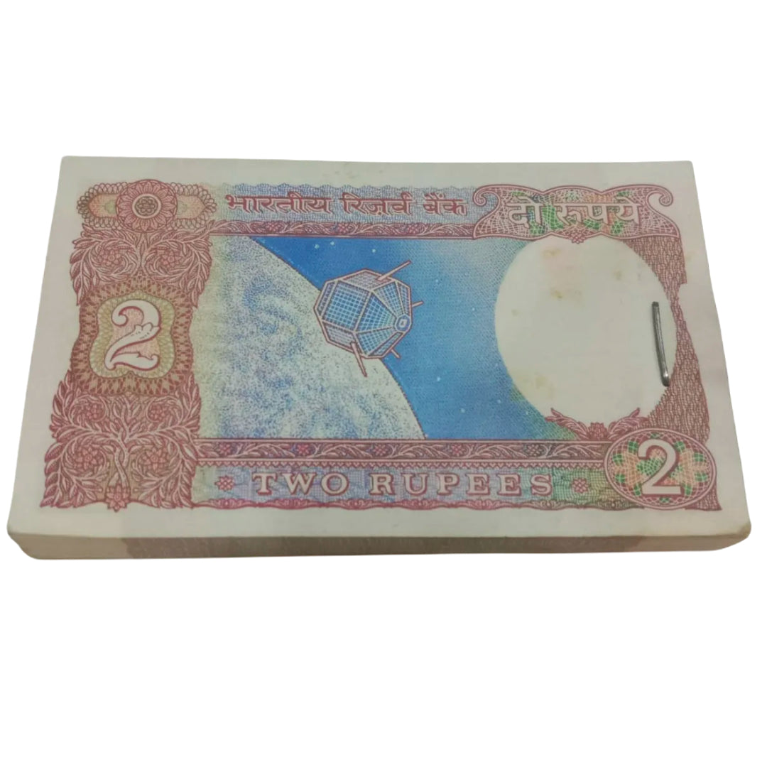 Rs 2 OLD Satellite issue serial packet 86W 588401 RN Malhotra SIGN - Collection Bazzar
