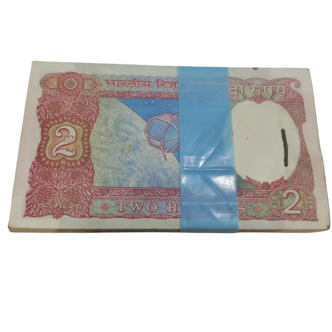 Rs 2 OLD Satellite issue serial packet 33B 216001 RN Malhotra SIGN - Collection Bazzar