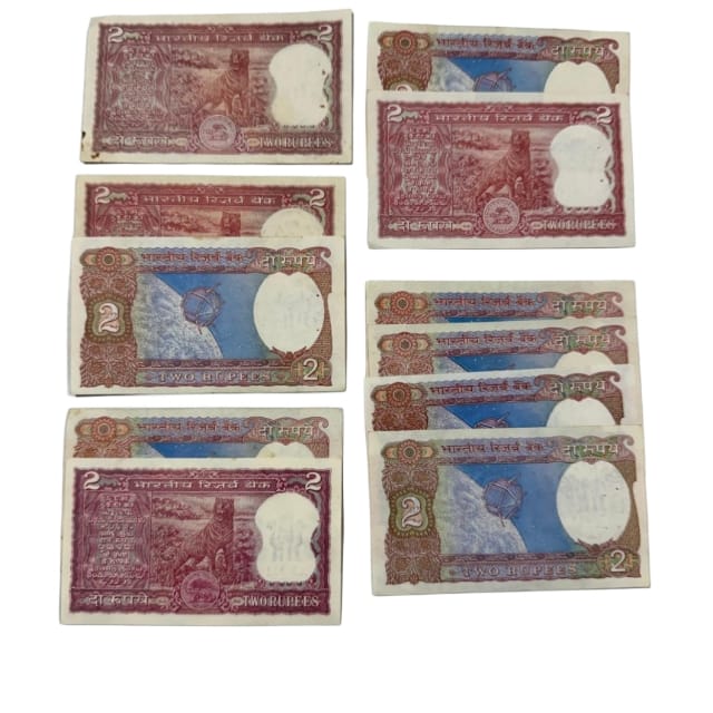 Rs 2 signature note different governor lot rare collectible - Collection Bazzar