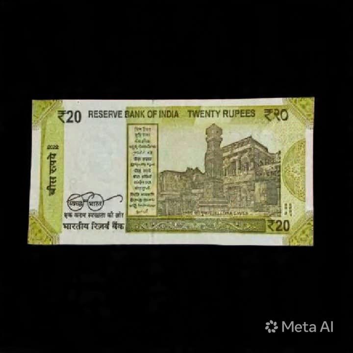 Rs 20 Cutting Error Note 960072 - Collection Bazzar