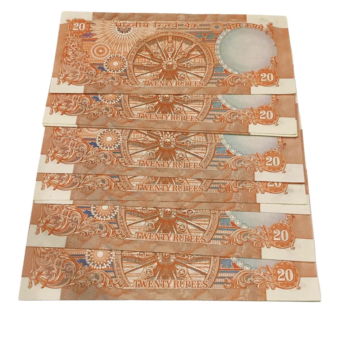 Rs 20 konark issue starting 123 number governor c rangrajan rare collectible - Collection Bazzar