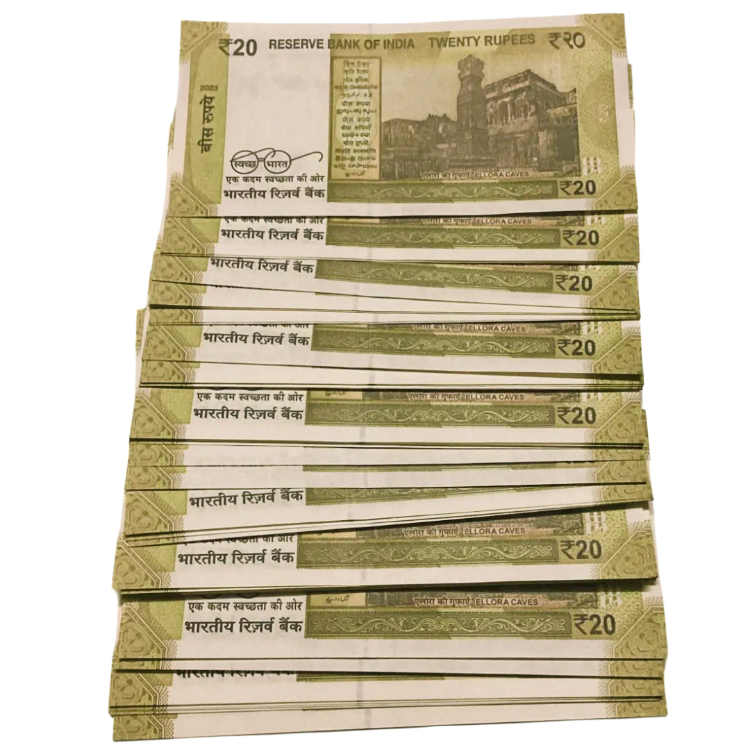 Rs 20 new semi fancy number 365 starting 36 notes set hard to arrange and collect - Collection Bazzar