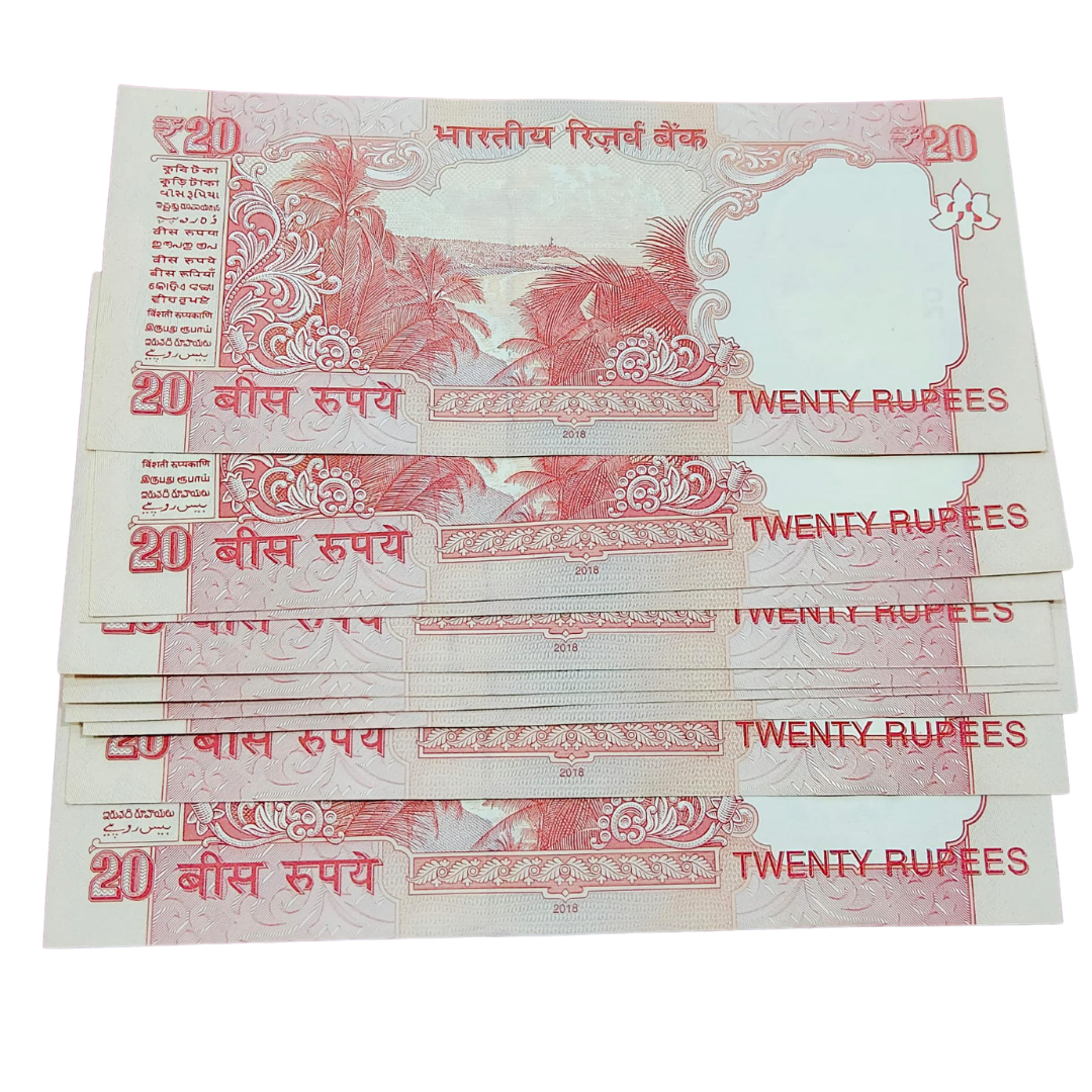 Rs 20 telescopic 000101-000909 lower number set rare collectible - Collection Bazzar