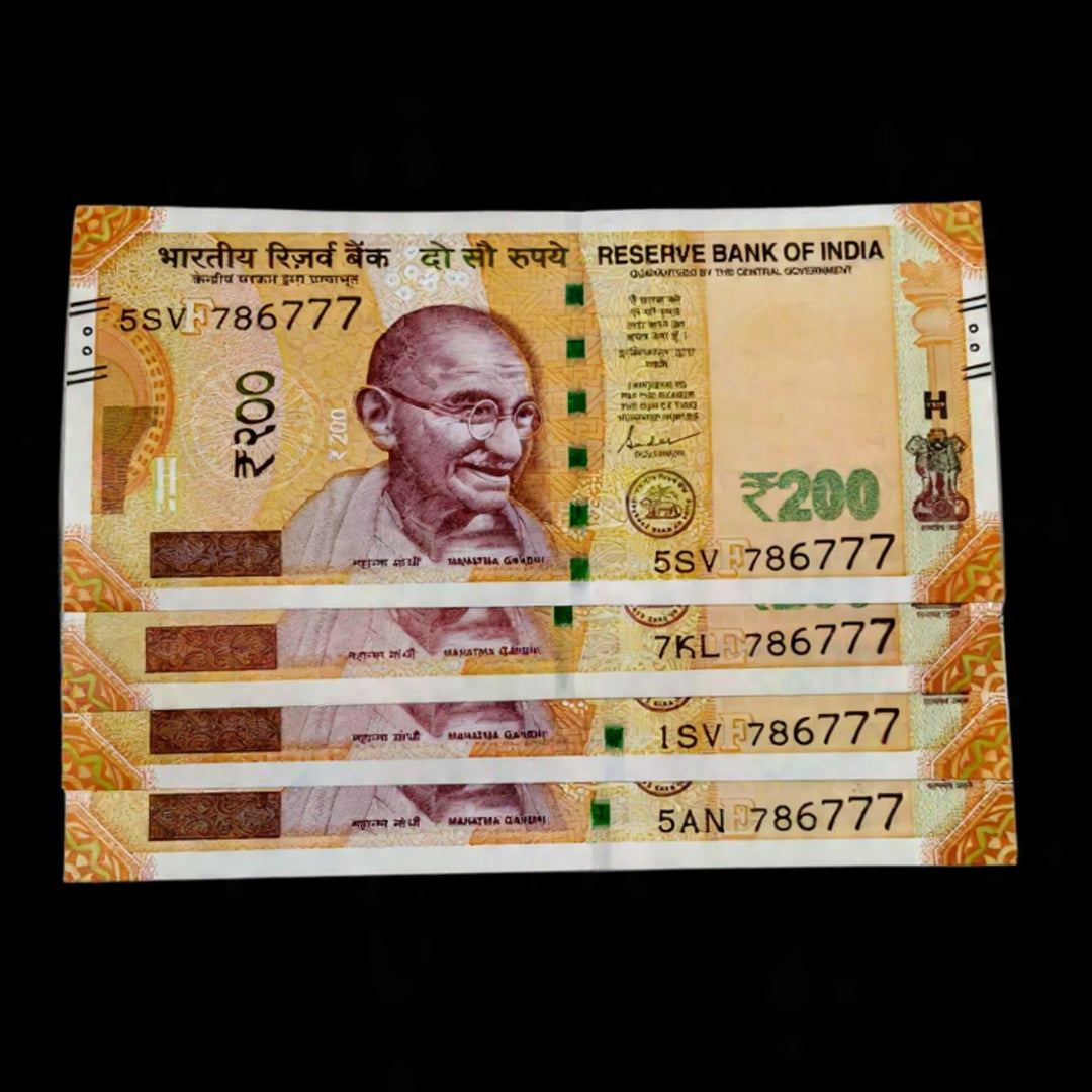 Rs 200 Note 786777 Starting 786 Holy Bismillah No Each Note Price - Collection Bazzar