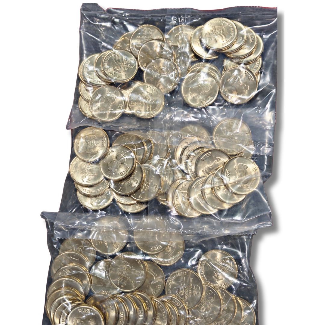 2024 India 5 Rupees Azadi Ka Amrit Mahotsav (AKAM) Commemorative Coin - Noida Mint