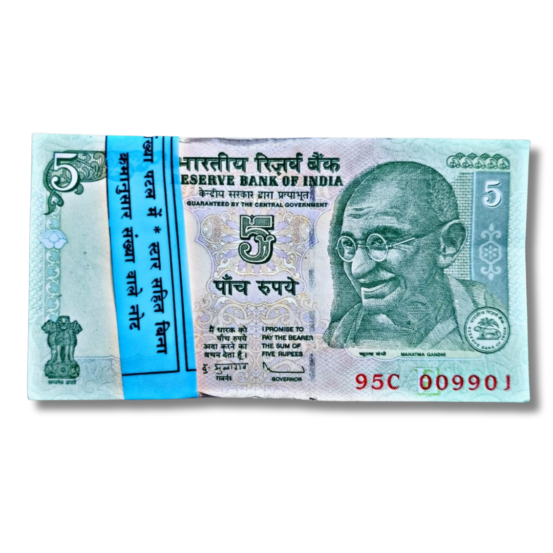 Rs 5 Fancy Serial Packet – 009901 | Includes 916 Hallmark Number Note