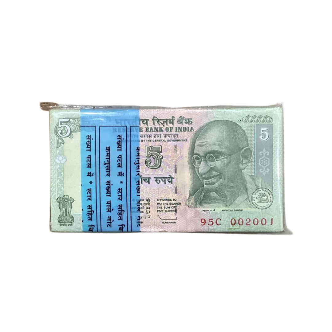Rs 5 Gandhi Note Super Birthday Packet 002001 | 02 Feb | Governor D Subbarao - Collection Bazzar
