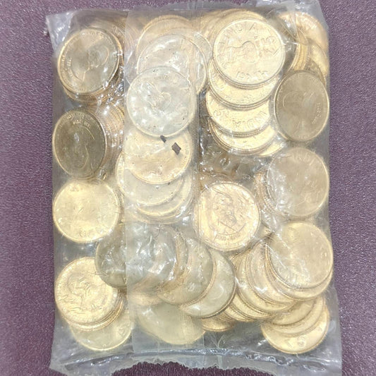 Rupees 5 Jamshed Tata Bombay Mint Seel Packet 100 Coin Price