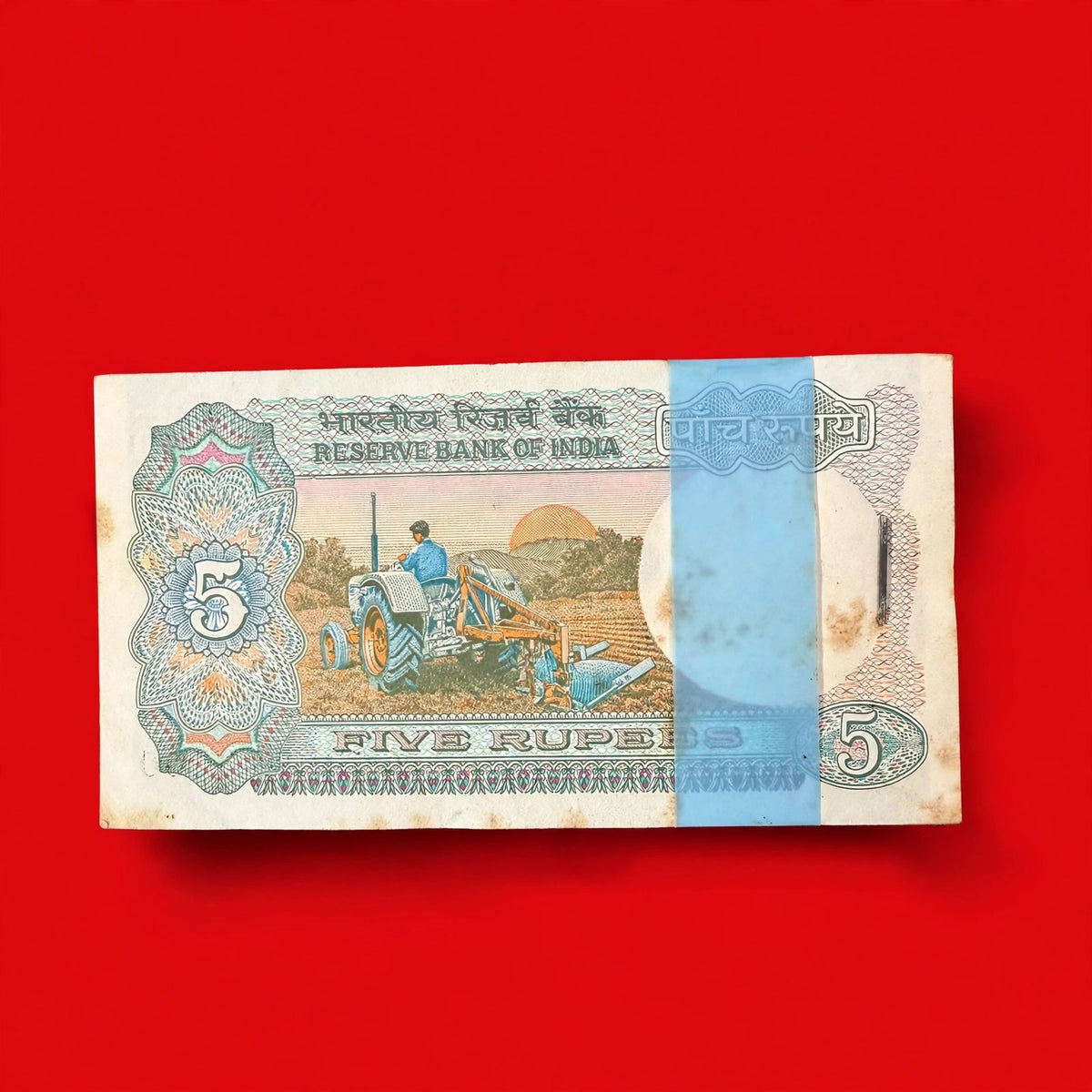 Rs 5 Tractor Serial Packet Governor I G Patel Collectible - Collection Bazzar