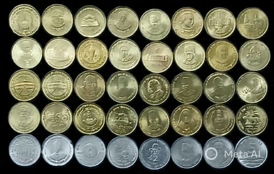 Five Rupee UNC 40 Different Commemorative Coins Complete - Collection Bazzar