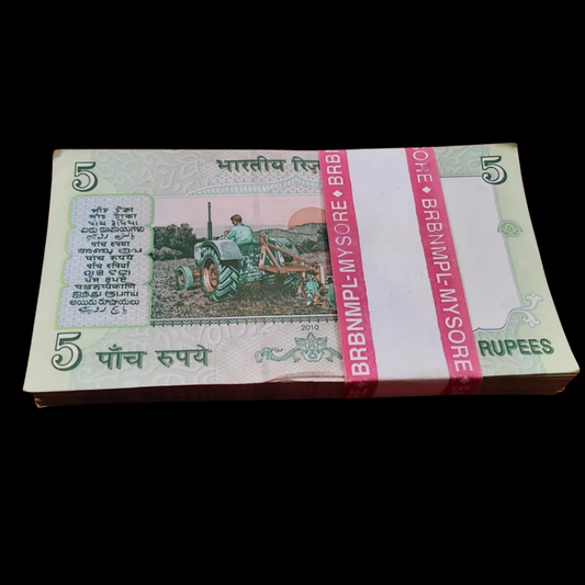 Rs 5 gandhi issue semi fancy serial packet 234601(234687) rare - Collection Bazzar